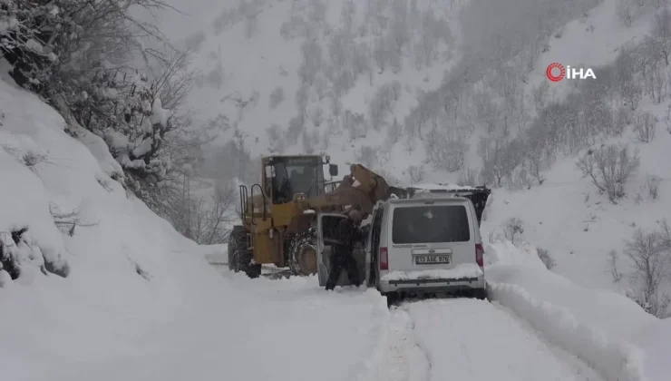 Bitlis köylerinde karla mücadele çalışması